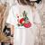Santa Ugly Christmas Tree Lights Boston Terrier Dog Lover Women's Comfort Colors T-Shirt Back Print Ivory