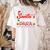 Santa's Favorite Para Christmas Paraprofessional Teacher Women's Comfort Colors T-Shirt Back Print Ivory