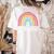 Sé Amable Spanish Bilingual Teacher Be Kind Boho Rainbow Women's Comfort Colors T-Shirt Back Print Ivory