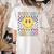 Second Grade Teachers Boys Girls Smile Face 2nd Grade Team Women's Comfort Colors T-Shirt Back Print Ivory