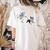 Skeleton Chasing Dog Boston Terrier Halloween Pet Lover Women's Comfort Colors T-Shirt Back Print Ivory