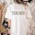 Substitute Teacher Supplies For Teachers Leopard For Men Women Women's Comfort Colors T-Shirt Back Print Ivory