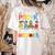 I Teach Pre-K Superheroes Students Teacher Back To School Women's Comfort Colors T-Shirt Back Print Ivory