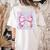 Teacher Bow Pencil Flowers Teacher Back To School Women's Comfort Colors T-Shirt Back Print Ivory
