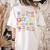Teacher Groovy Play Is Learning Back To School Women's Comfort Colors T-Shirt Back Print Ivory