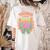 Teacher Teachers Love Brains Halloween Men Women Women's Comfort Colors T-Shirt Back Print Ivory
