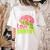 Teachers Love Brains Zombie Teacher Halloween Zombies Women's Comfort Colors T-Shirt Back Print Ivory