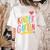 Team Kindergarten Teacher Student Back To School Women's Comfort Colors T-Shirt Back Print Ivory