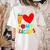 Teens Graduation I Heart My Teachers I Love My Teachers Women's Comfort Colors T-Shirt Back Print Ivory