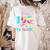 Tie Dye Happy 100th Day Of School Teacher Student 100 Days Women's Comfort Colors T-Shirt Back Print Ivory Tie Dye Happy 100th Day Of School Teacher Student 100 Days Women's Comfort Colors T-Shirt Back Print Ivory