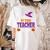 Tired Teacher Costume For Halloween Teachers Women's Comfort Colors T-Shirt Back Print Ivory