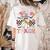 Trick Or Teach Groovy Teacher Halloween Retro Floral Ghost Women's Comfort Colors T-Shirt Back Print Ivory