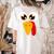 Turkey Face Halloween Costume Thanksgiving Teacher Nurse Women's Comfort Colors T-Shirt Back Print Ivory Turkey Face Halloween Costume Thanksgiving Teacher Nurse Women's Comfort Colors T-Shirt Back Print Ivory