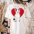 Valentine's Day Boston Terrier Lover Women's Comfort Colors T-Shirt Back Print Ivory