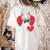 Valentine's Day Boston Terrier Women's Comfort Colors T-Shirt Back Print Ivory
