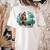 Whimsical Forest Adventures Sasquatch Bigfoot Walking Boston Terrier Dog Lovers Women's Comfort Colors T-Shirt Back Print Ivory