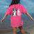 6 Years Old Birthday Boston Terrier Dog Lover 6th Party Kid Women's Comfort Colors T-Shirt Back Print Crunchberry