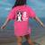 8 Years Old Birthday Boston Terrier Dog Lover 8th Party Kid Women's Comfort Colors T-Shirt Back Print Crunchberry