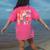 Alphabet Hi Back To School ABC Pre K Kindergarten Teacher Women's Comfort Colors T-Shirt Back Print Crunchberry