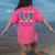 All American Teacher Pencil Coquette Bow USA Flag Teachers Women's Comfort Colors T-Shirt Back Print Crunchberry
