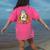 Art Teacher Painting Brushes Retro Pumpkin Ghost Artist Women's Comfort Colors T-Shirt Back Print Crunchberry