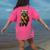 Back To School Raccoon Teachers Student Kids Women's Comfort Colors T-Shirt Back Print Crunchberry
