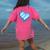 Bavarian Flag As Heart Blue Diamond Bavaria Women's Comfort Colors T-Shirt Back Print Crunchberry