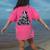 Biker Boston Terrier Dog Riding Motorbike Women's Comfort Colors T-Shirt Back Print Crunchberry