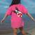 Boston Terrier Bostie Dog Kids Women Girls Women's Comfort Colors T-Shirt Back Print Crunchberry