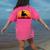 Boston Terrier Bostie Sunset Retro Dog Pet Mom Dad Women's Comfort Colors T-Shirt Back Print Crunchberry