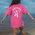 Boston Terrier Boy Cute Cartoon Dog Owner Pet Boston Terrier Women's Comfort Colors T-Shirt Back Print Crunchberry