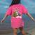 Boston Terrier Christmas Tree Lights Santa Hat Women's Comfort Colors T-Shirt Back Print Crunchberry