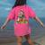 Boston Terrier Dog Christmas Tree Lights Xmas Pajama For Men Women Kids Women's Comfort Colors T-Shirt Back Print Crunchberry