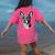 Boston Terrier Dog Motif Pet Illustration Boston Terrier For Men Women Kids Women's Comfort Colors T-Shirt Back Print Crunchberry