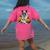 Boston Terrier Ghost Boo Halloween Costume Spooky Season Women's Comfort Colors T-Shirt Back Print Crunchberry