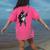 Boston Terrier Guitar Women's Comfort Colors T-Shirt Back Print Crunchberry