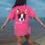 Boston Terrier Mom Bostie Women Girls Women's Comfort Colors T-Shirt Back Print Crunchberry