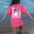 Boston Terrier Papa Cool Dog Lover USA American Flag Men Women Women's Comfort Colors T-Shirt Back Print Crunchberry