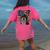Boston Terrier Patriotic 4th Of July USA American Flag Women's Comfort Colors T-Shirt Back Print Crunchberry