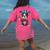 Boston Terrier Puppy Dog Holds His American Flag 4th Of July Women's Comfort Colors T-Shirt Back Print Crunchberry