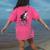 Boston Terrier Riding Bicycle Cute Bostie Biker Raglan Baseball Tee Women's Comfort Colors T-Shirt Back Print Crunchberry