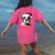 Boston Terrier Santa Claus Hat Merry Christmas Dog X-Mas Women's Comfort Colors T-Shirt Back Print Crunchberry