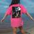 Boston Terrier Selfie Full Moon Flying Witch Halloween Dog Women's Comfort Colors T-Shirt Back Print Crunchberry