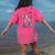Boston Terrier Splash Women's Comfort Colors T-Shirt Back Print Crunchberry