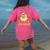 You Can't Scare Me I Teach 4th Grade Halloween Teacher Ghost Women's Comfort Colors T-Shirt Back Print Crunchberry