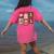 Christmas Teacher Stamps Women's Comfort Colors T-Shirt Back Print Crunchberry
