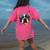 Cute Boston Terrier Puppy Dog Art Lover Unique Painting For Men Women Kids Women's Comfort Colors T-Shirt Back Print Crunchberry