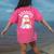 Cute Ghost Reading Book Librarian Teacher Halloween Costume Women's Comfort Colors T-Shirt Back Print Crunchberry