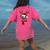 Family Matching Reindeer Xmas Boston Terrier Christmas Women's Comfort Colors T-Shirt Back Print Crunchberry
