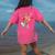 Flower American Sign Language ASL Teacher Teaching Deaf Women's Comfort Colors T-Shirt Back Print Crunchberry